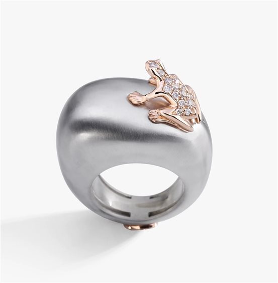 Anello Dada Arrigoni Donna Happy Frog in Oro Diamante 0.22 Ct DHF07ANABRRDI - DHF07ANABRRDI